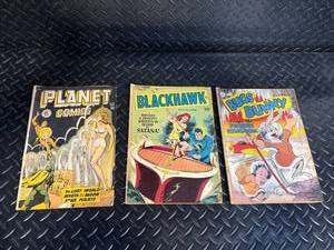 Planet Comics, Blackhawk and Bugs Bunny - 3 Vintage Comics