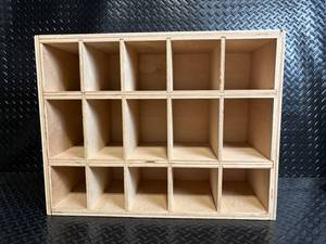 Unfinished Plywood 15-Compartment Cubby Shelf Organizer
