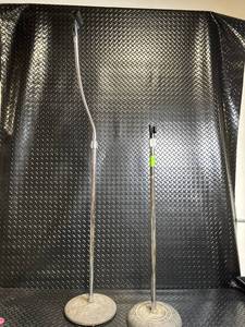 Pair of Gooseneck Microphone Stands with Weighted Bases