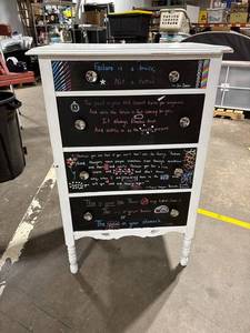 Chalkboard Dresser with Inspirational Quotes - 4-Drawer Chest