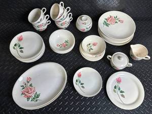 Cunningham & Pickett Hand Painted Rose Pattern China Set - Alliance, Ohio