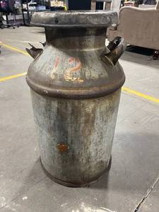 Antique Milk Can - Large Vintage Dairy Container with Side Handles