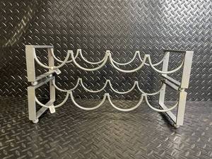 Stainless Steel Wine Rack Stand with Curved Arms