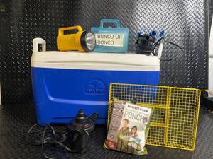 Igloo Cooler, Eveready Spotlight & Swiss Gear Poncho - Assorted Outdoor Gear