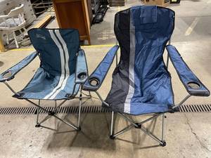 Coleman Folding Camp Chairs with Cup Holders (Lot of 2)
