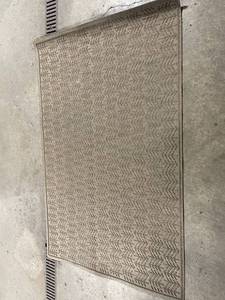 Geometric Textured Area Rug Runner - 70-Inch by 45-Inch