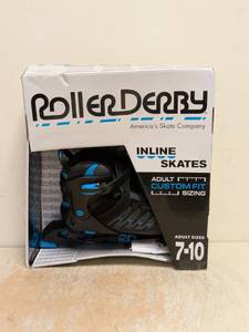 NEW ROLLER DERBY IN-LINE SKATES ADULT CUSTOM FIT SIZING 7-10