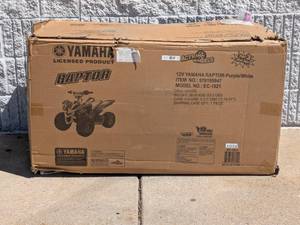 NEW YAMAHA ACTION WHEELS 12V RAPTOR PURPLEWHITE