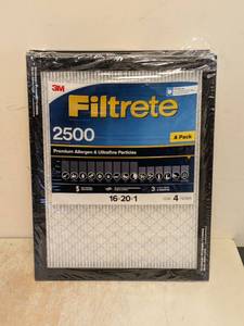 NEW 3M FILTRETE 2500 16x20x1 FILTERS 4PK