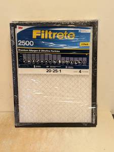 NEW 3M FILTRETE 2500 20x25x1 FILTERS 4PK