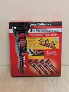 NEW POWERBUILT RATCHET TIE DOWN SET 4PC