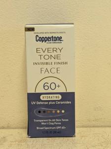 NEW COPPERTONE EVERY TONE INVISIBLE FINISH FACE 60