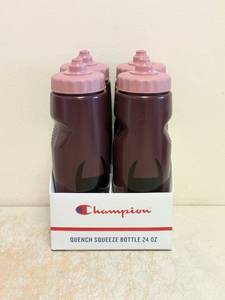 NEW CHAMPION QUENCH SQUEEZE BOTTLE 24OZ 4PK PURPLE
