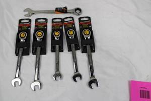 GearWrench Ratcheting Wrench Set - 58 in, 1116 in, 14MM, 15MM, 17MM (6-Piece)