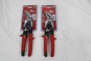 Milwaukee Aviation Snips Right-Hand Cut 18ga22ga Forged Blades - Model 48-22-4522 (2-Pack)