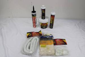 Imperial Fireplace Repair Lot - Replacement Gasket, High Temp Cement, Polish & Wicks