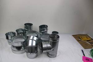 Selkirk GV Series Galvanized Vent Duct Fittings - 8in-7in & 5in-4in Reducers, 90deg Elbows 26ga