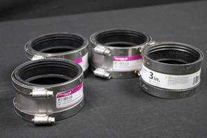 Fernco PlumbQwik 3in Flexible Pipe Couplings (Lot of 4)