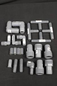 Assorted PVC Fittings Set - Elbows, Tees, Adapters, 12 to 2 Inches (22 pieces)