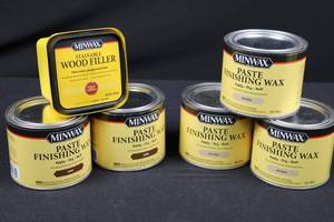 Minwax Stainable Wood Filler & Paste Finishing Wax Assorted 1-LB Cans (Lot of 6)