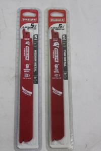 Diablo 9-In Bi-Metal Saw Blades 1418 TPI DS0914BF5 & 2024 TPI DS0920BF5 - 5-Pack Each