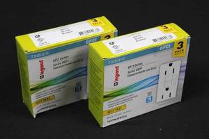 Legrand Radiant GFCI Outlet 3-Pack - 15A 125V, Model 1597W3PKCC4