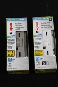 Legrand Pass & Seymour 1597 NightlightGFCI 15A 125V Outlet (Lot of 2)