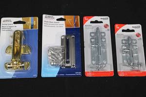 First Watch Swing Guard & Chain Door Guard - National Hardware Barrel Bolts (Lot of 4)