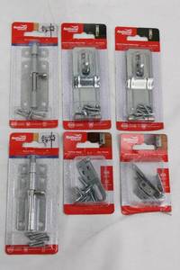 National Hardware Barrel Bolt & Swivel Staple Safety Hasps Assortment (Lot of 6)