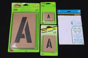 Hy-Ko Stencils ST-6, ST-1 & ST-2, Hillman Letters & A-Z0-9 (Lot of 5)