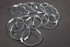 14-Piece 4-Inch Galvanized Worm Gear Hose Clamps - USA Made