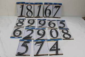 Hillman Reflective 6-Inch House Numbers - Assorted Digits (0-9) and Mounting Screws