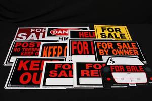 Hillman Assorted for Sale & Keep Out Sign Lot - Real Estate & Warning Signs