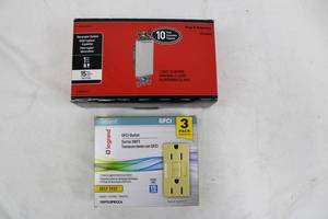 Pass & Seymour Legrand Decorator Switch 10 Pack Light Almond & GFCI Outlet 3 Pack Ivory