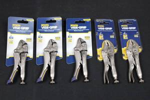 IRWIN VISE-GRIP 5-Inch Curved Jaw Locking Pliers (Lot of 5)