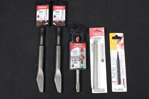 Diablo, DascoPro & Assorted Masonry Tools (Lot of 5) - Mortar Knives, Hammer Bit & Nail Set