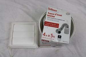 Lambro 4 in x 5 ft Dryer Vent Kit - Flexible Aluminum Duct