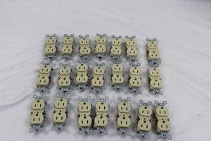 Assorted NEMA 5-15R Duplex Receptacles (Lot of 24)