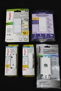 Legrand Dimmer - Lutron Motion Sensor - Radiant GFCI Outlets & Coax Decorator Strap (Lot of 5)