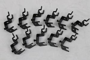 Assorted Metal Wall Brackets with Hooked Projections (Lot of 12)