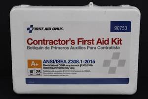 Contractors First Aid Kit - 128 Pieces (90753) - ANSIISEA Z308.1-2015