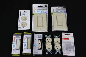 Legrand IvoryMarfil Outlet & Switch Assortment - Duplex Outlets, Paddle Switches