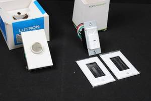 TopGreener TD05-W2P-UU Occupancy Sensor (2-Pack) & Lutron Centurion C-1000-WH Dimmer (2-Pack)