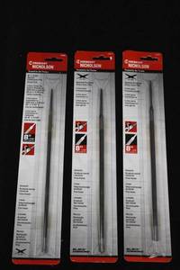 Crescent Nicholson & Black Diamond 8 x 732 Round Chainsaw File - Knurl Cut (Lot of 3)