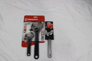 Crescent Adjustable Wrenches (6, 8, 10 in) - Original Jaw, Extra Wide, Knurl - Lifetime Warranty
