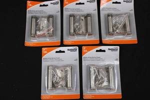 National Hardware Double-Acting Spring Hinges Satin Nickel Finish 3 in (7.6 cm)