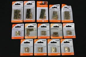 National Hardware Removable & Non-Removable Pin Hinges - Brass Finish - 1-Inch & 2-Inch (set of 14)