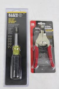 Klein Tools 32557 Heavy-Duty Multi-Bit ScrewdriverNut Driver & Gardner Bender SE-92 Wire Stripper