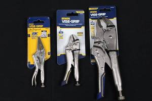 IRWIN VISE-GRIP Locking Pliers Set Curved Jaw Long Reach 4LN, 5 in (125 mm), 10 in (250 mm) 10WR