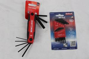 Craftsman 8-Pc Folding Hex Key Set & Eklind Hex-L 11-Key Allen Wrench Set (Lot of 2)